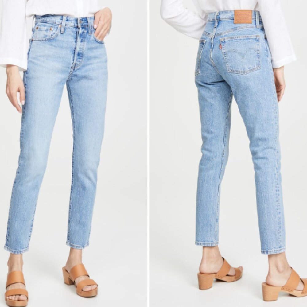 Levi's 501 Skinny Jeans High Rise Button Fly Classic Tango Light Size 28